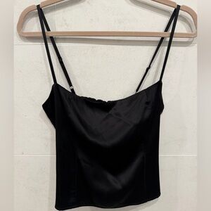 Reformation Black Textured Dress